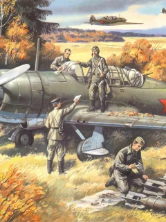 ближний, и, Арт, самолет, советский, су-2, разведчик