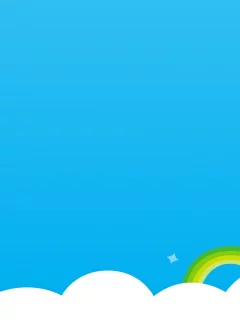 скайп, Skype, радуга, облака, простой фон