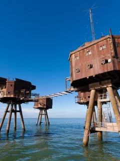Maunsell army sea forts, море, небо