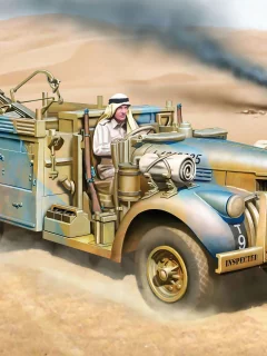 патрульный, британский, long range desert group patrol car, Арт