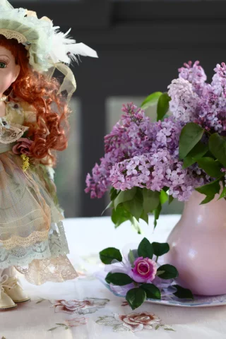кувшин, c elena di guardo, кукла, Сирень