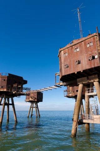 Maunsell army sea forts, море, небо