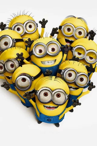 миньоны, белый фон, despicable me, Гадкий я, желтые