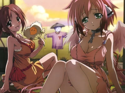 утраченное небесами, крылья, sora no otoshimono, Аниме, девушки