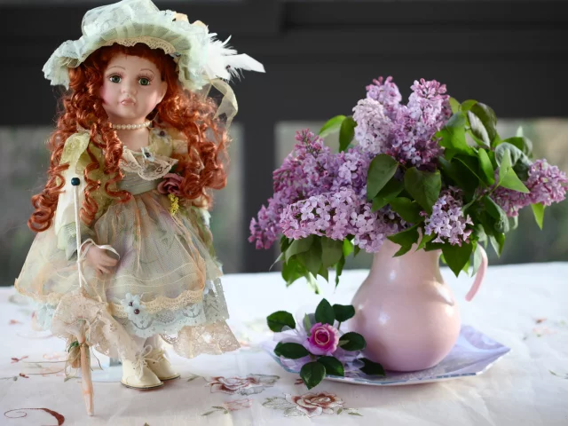 кувшин, c elena di guardo, кукла, Сирень