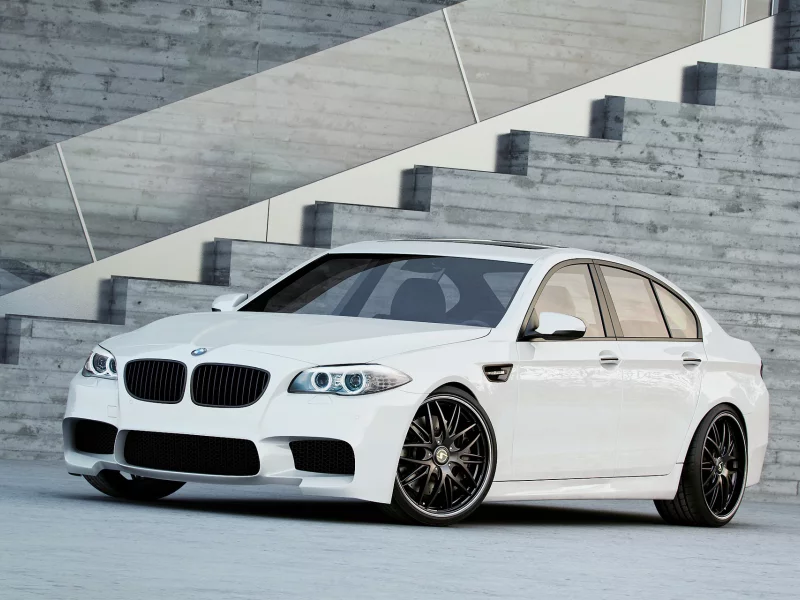 вид сбоку, Bmw, m5, f10, white, wheels, бмв, дневной свет, белый, black