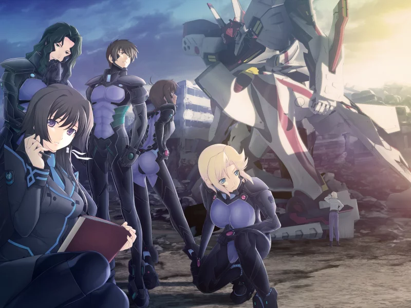  muv-luv, девушки, stella bremer, Muvluv total eclipse, город, takamura yui 