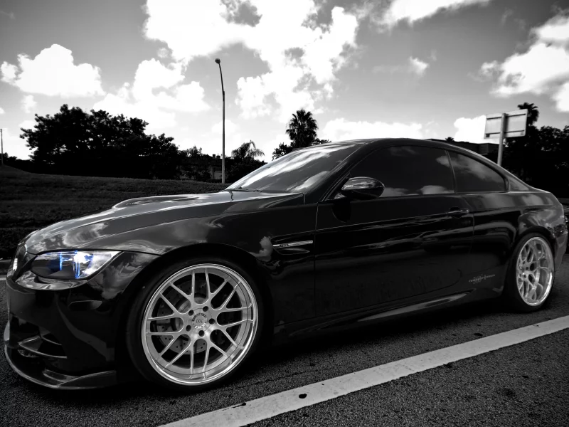 шоссе, e92, black, Bmw, бмв, чёрный, m3