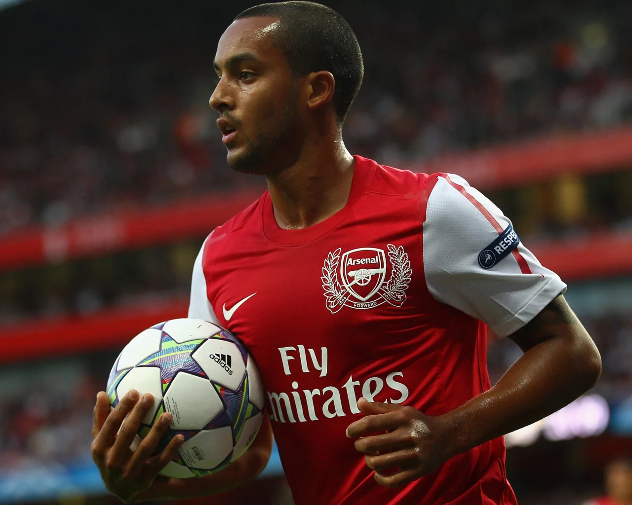 мяч, theo walcott, Arsenal, футболист, игрок