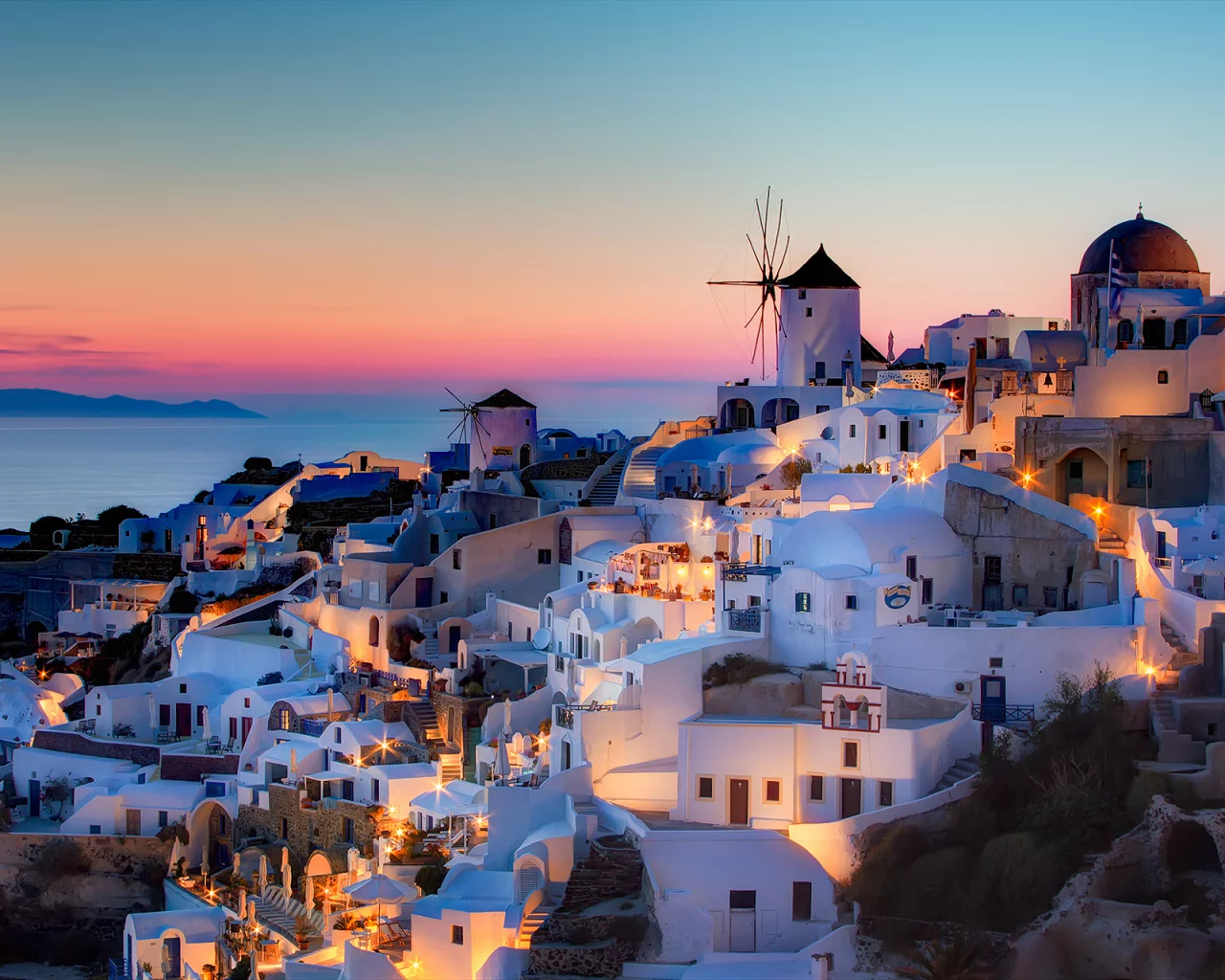 notio aigaio, дома, oia, Греция, закат, szeke photography, санторини