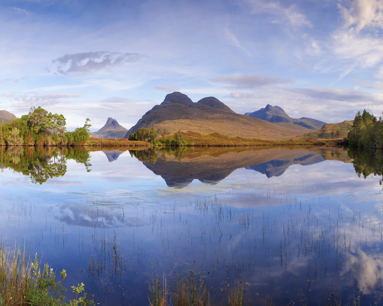природа, небо, облака, Loch cal dromannan, пейзаж, озеро, scotland