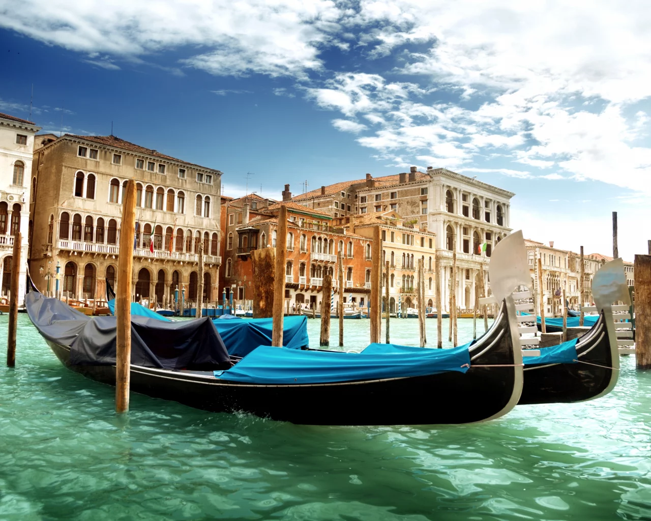 гранд-канал, гондолы, canal grande, италия, венеция, Venice, вода
