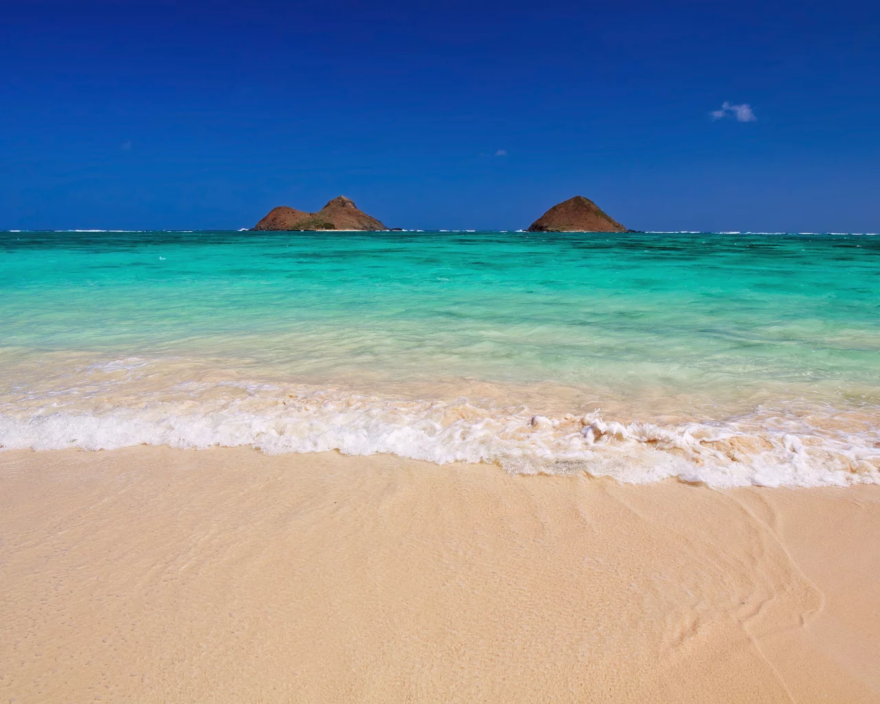 mokulua islands, kailua, гавайские острова, lanikai, сша, гавайи