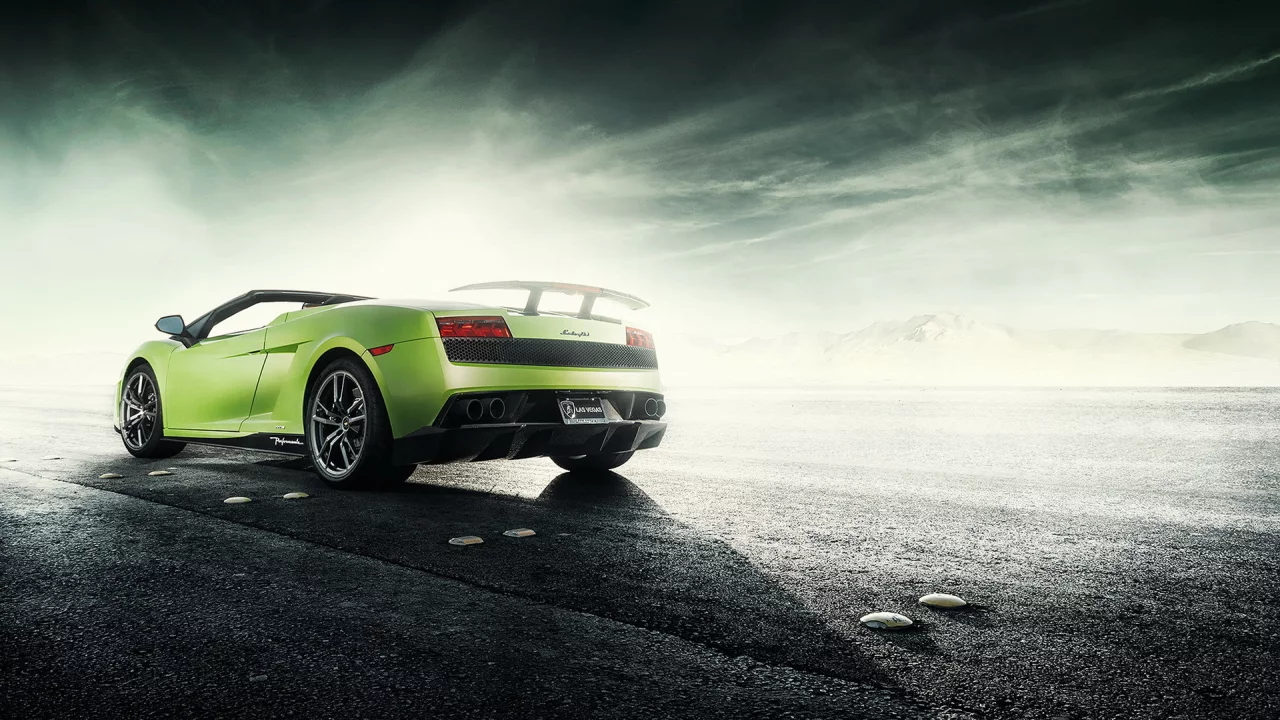 автообои, Ламборгини галлардо, lamborghini gallardo, дорога, spider