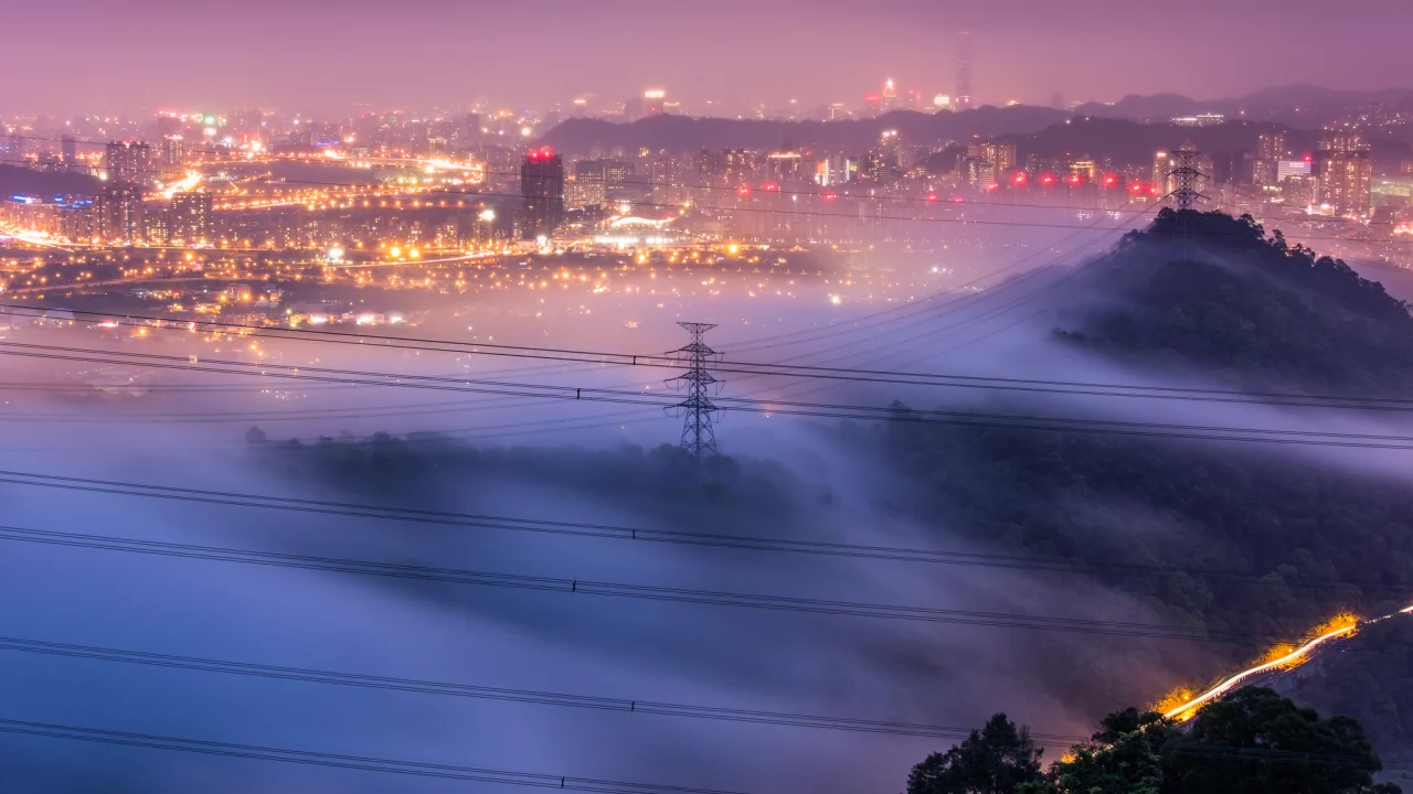 город, тайвань, тайбэй, небо, Китай, сиреневое, кнр
