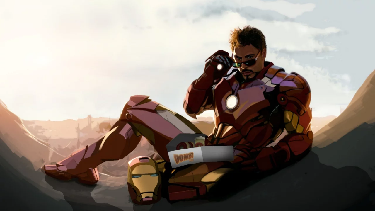 Tony stark, robert downey jr, iron man, fan art