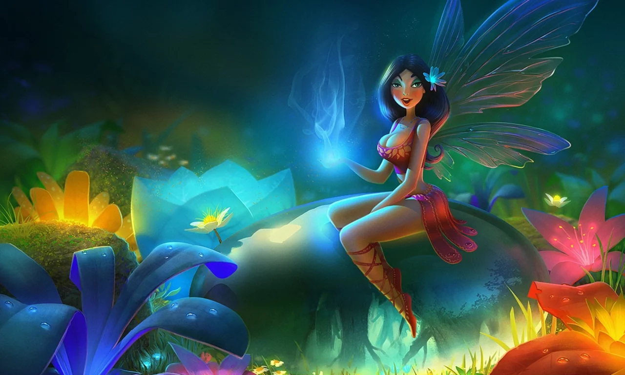 иллюстрация, sunny drops, девушка, магия, капля, цветы, Арт