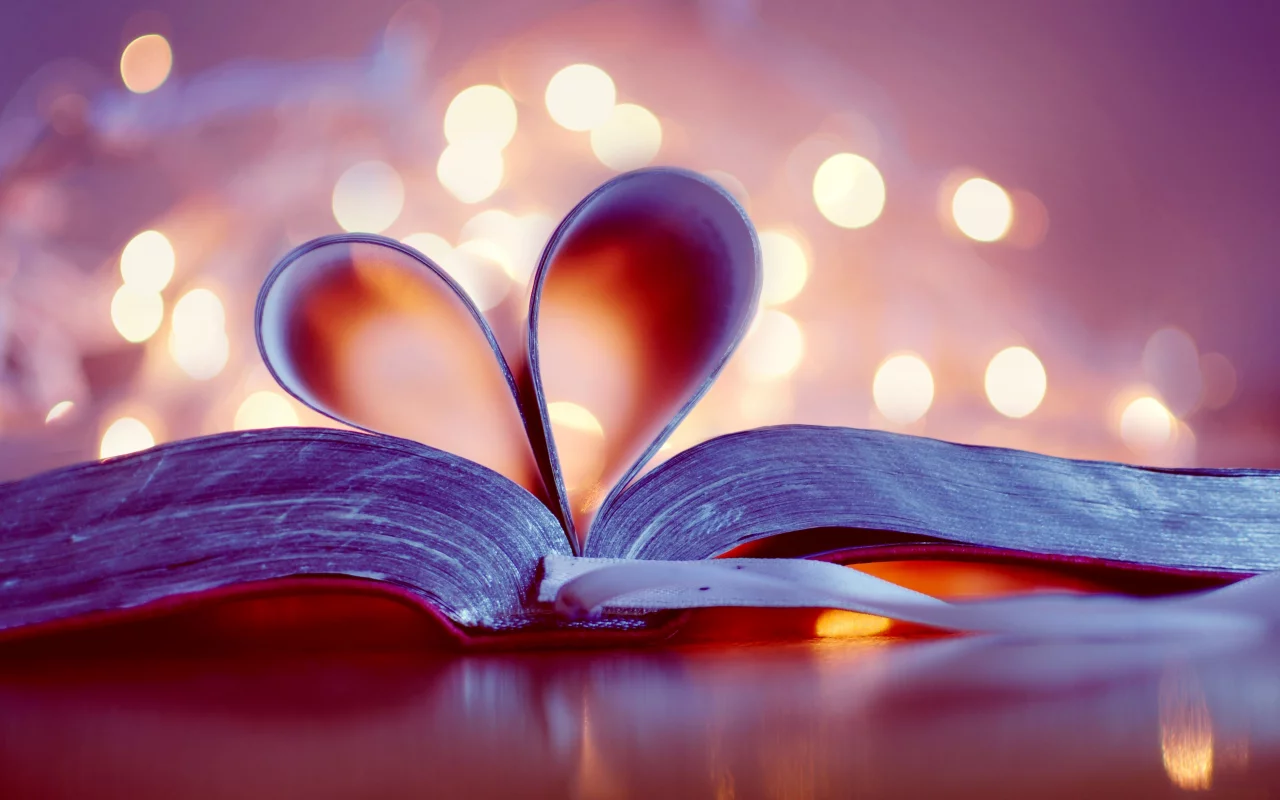 сердце, боке, страницы, закладка, Книга, сердечко