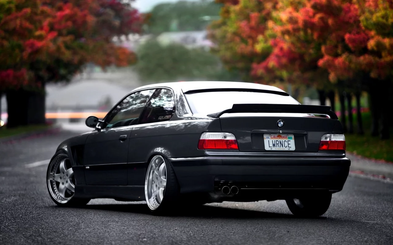 обоя, Car, автомобиль, e36, stance, wallpapers, bmw, бмв, серая, 1996, tuning