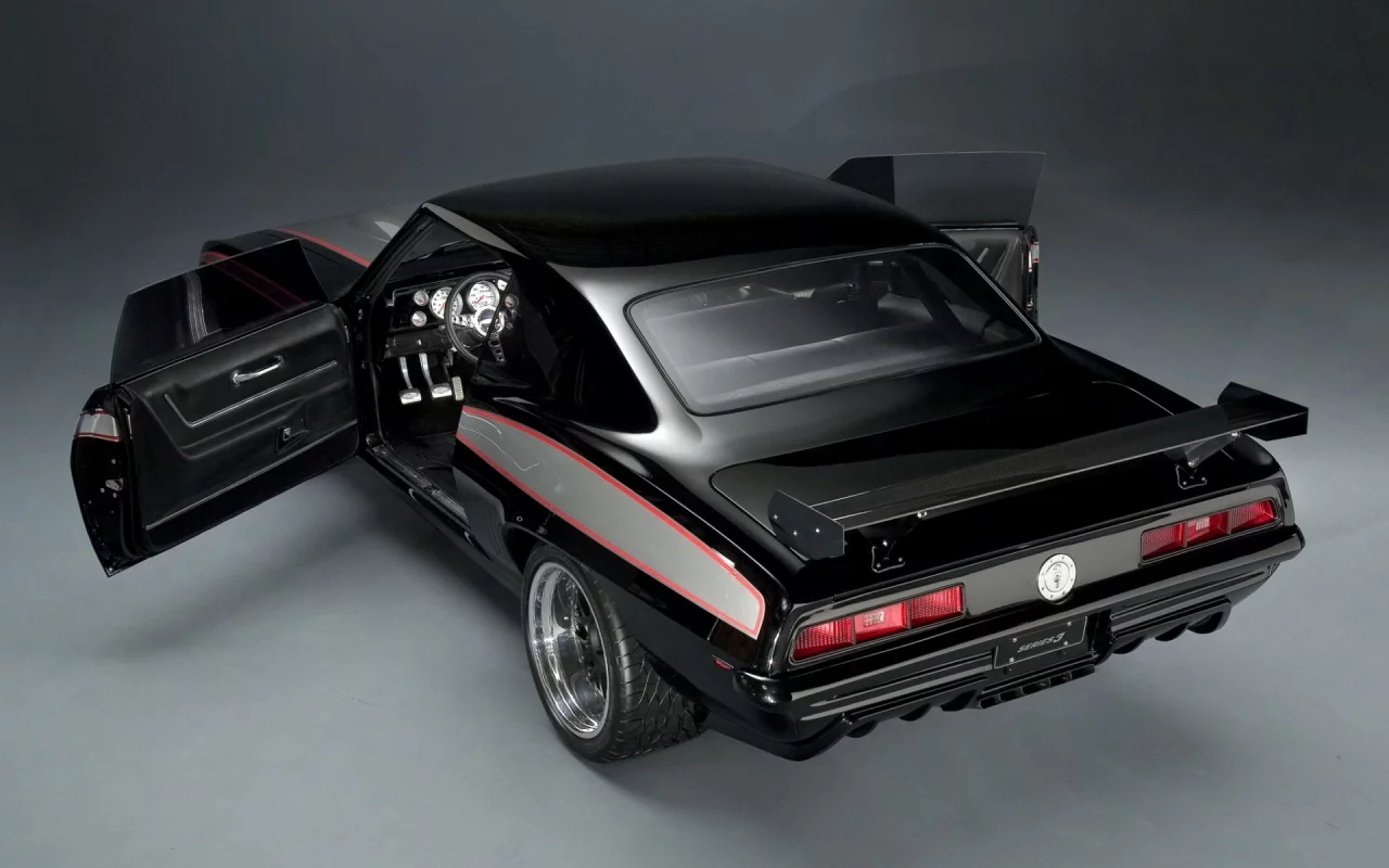 series 3, купе, тюнинг, камаро, Rcr, 1969, шевроле, camaro, чёрный