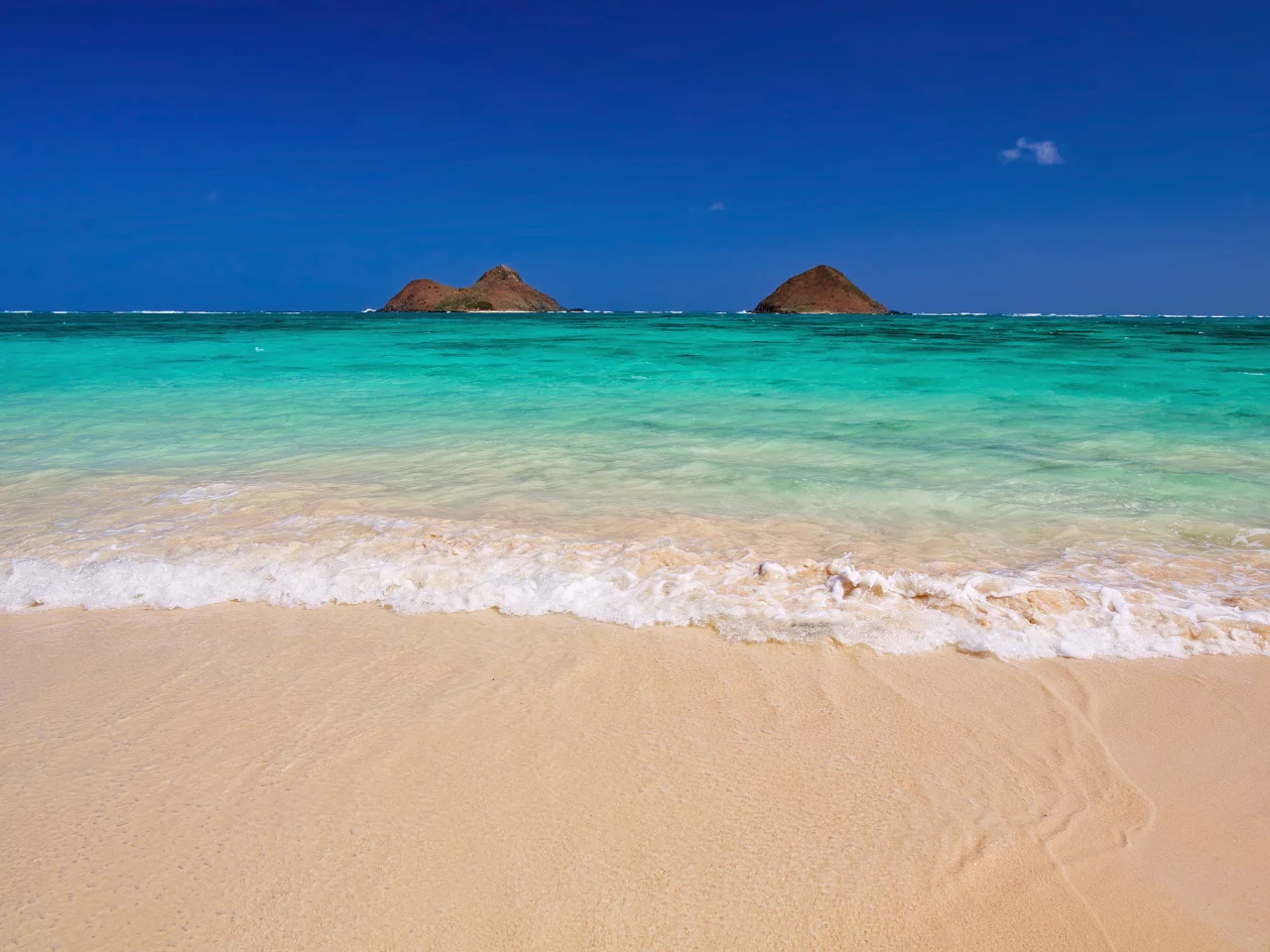 mokulua islands, kailua, гавайские острова, lanikai, сша, гавайи