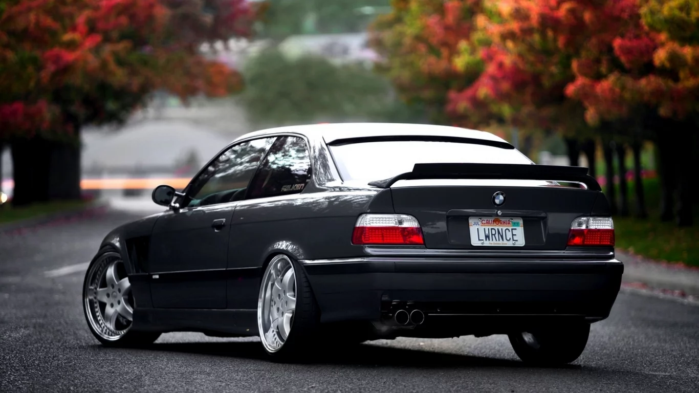 обоя, Car, автомобиль, e36, stance, wallpapers, bmw, бмв, серая, 1996, tuning