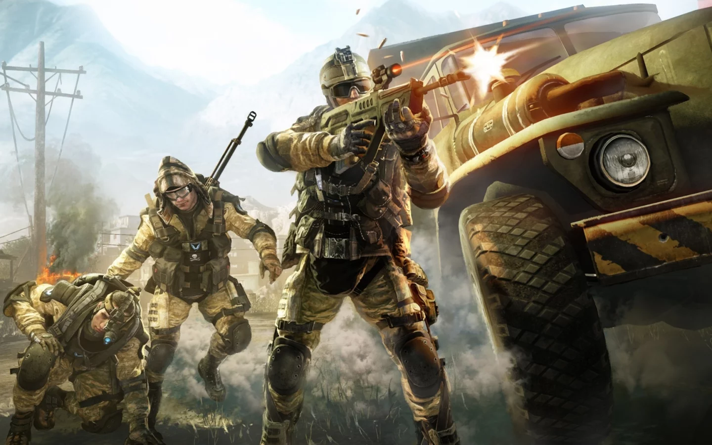 солдаты, штурмовик, снайпер, война, Warface, инженер