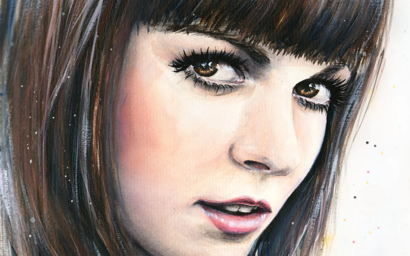 взгляд, девушка, волосы, глаза, живопись, Tanya shatseva
