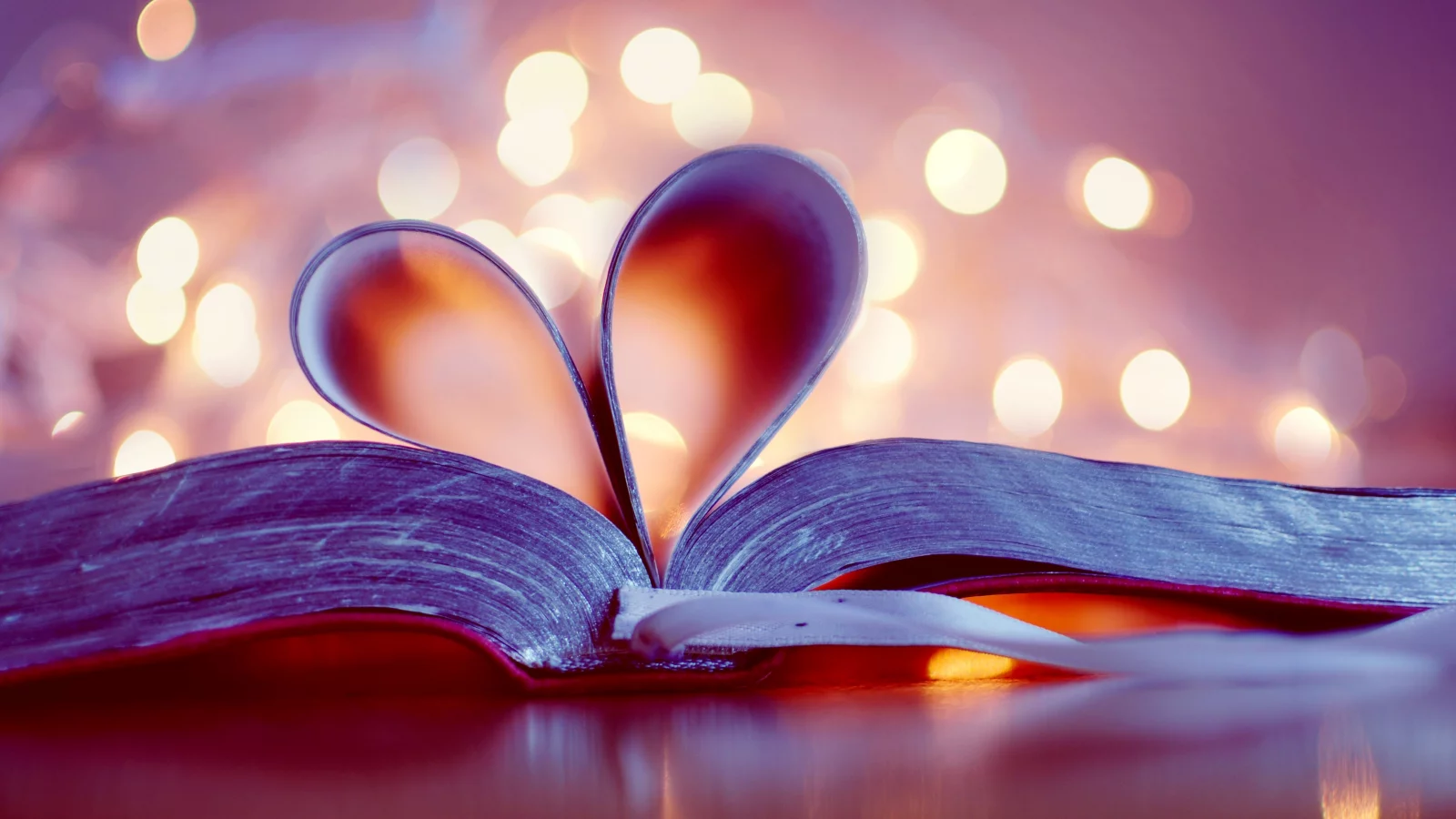 сердце, боке, страницы, закладка, Книга, сердечко