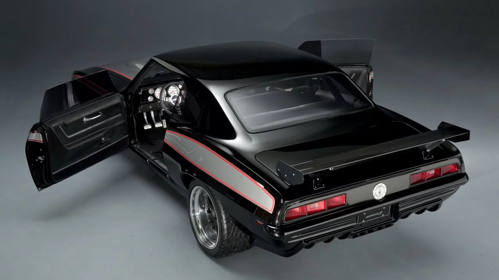 series 3, купе, тюнинг, камаро, Rcr, 1969, шевроле, camaro, чёрный