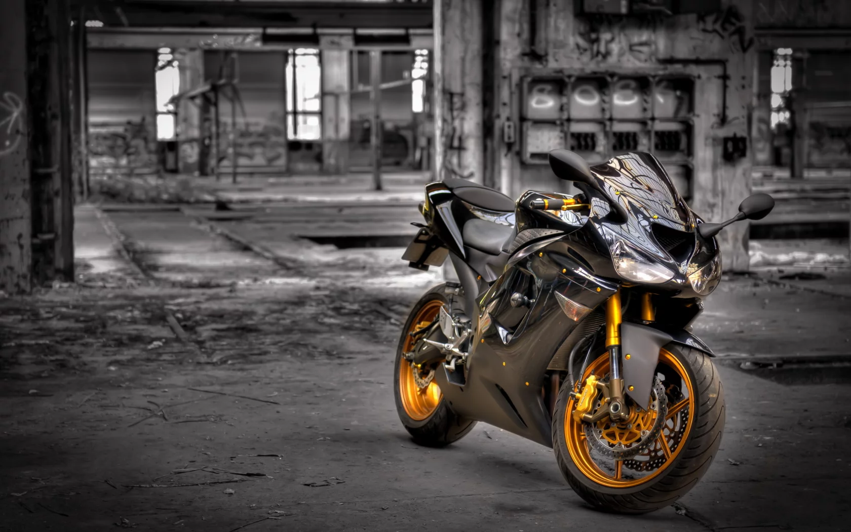 мотоцикл, Kawasaki zx6-r, фон