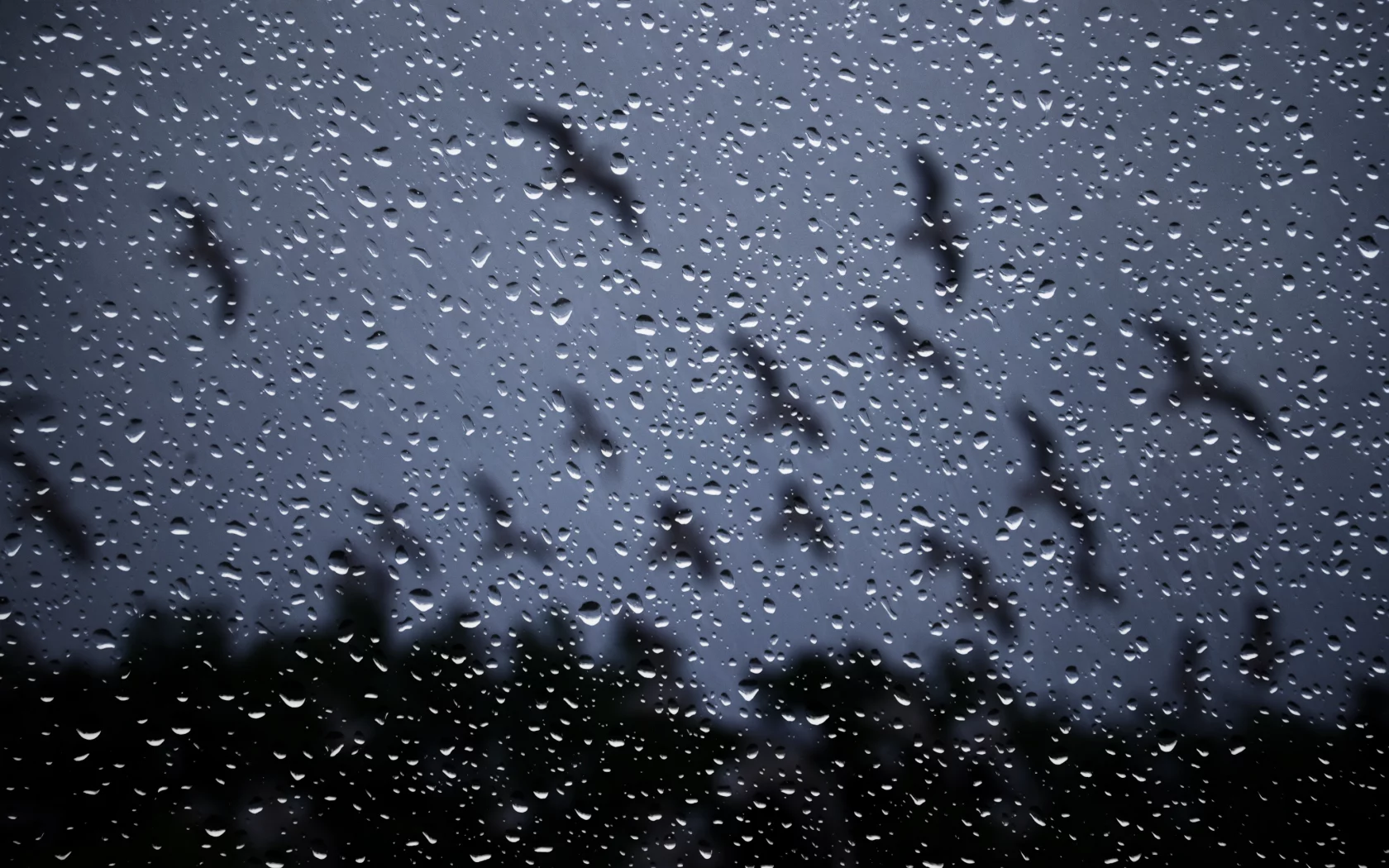 капли, ночь, стекло, rain drops on glass, окно, Дождь