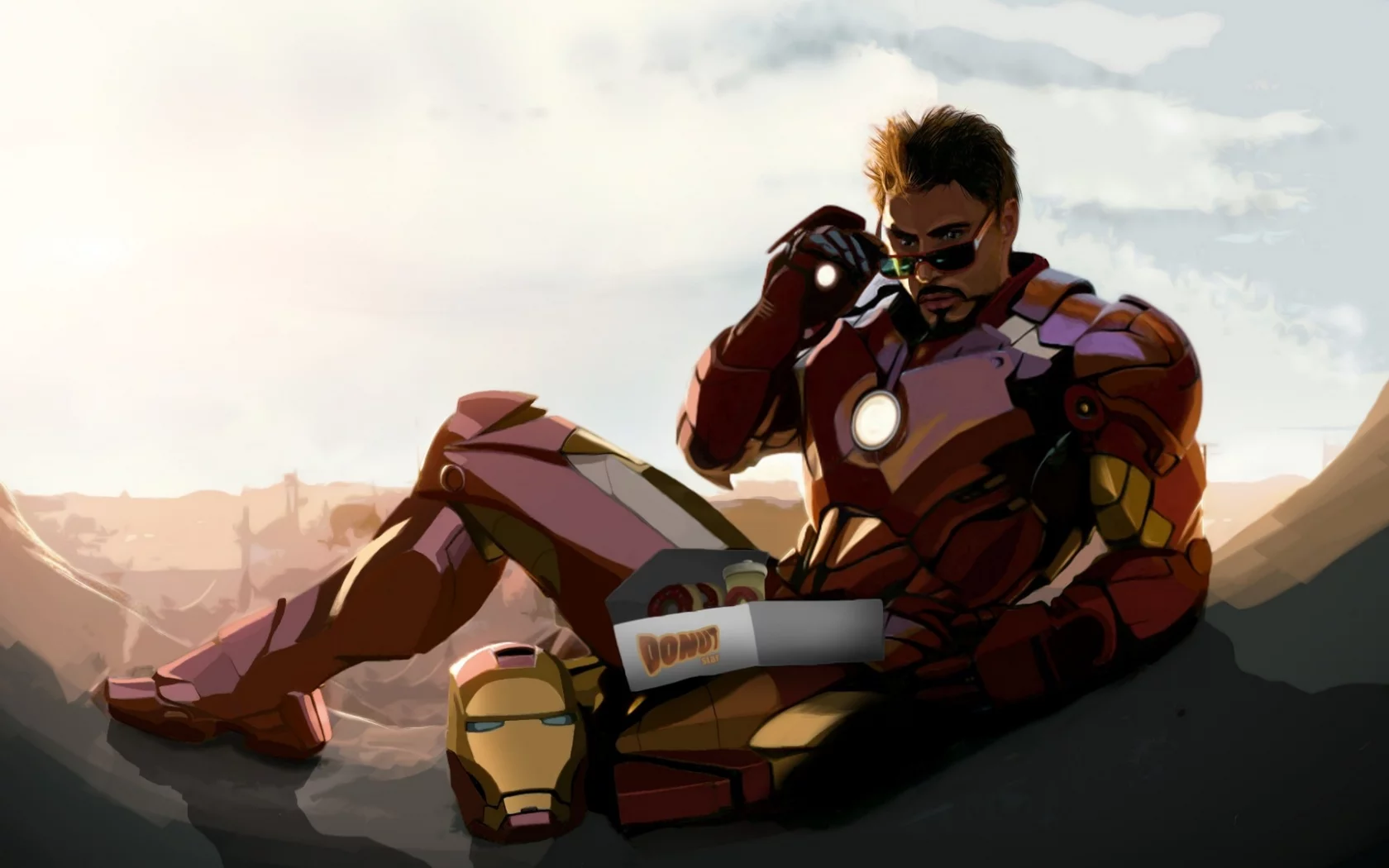 Tony stark, robert downey jr, iron man, fan art