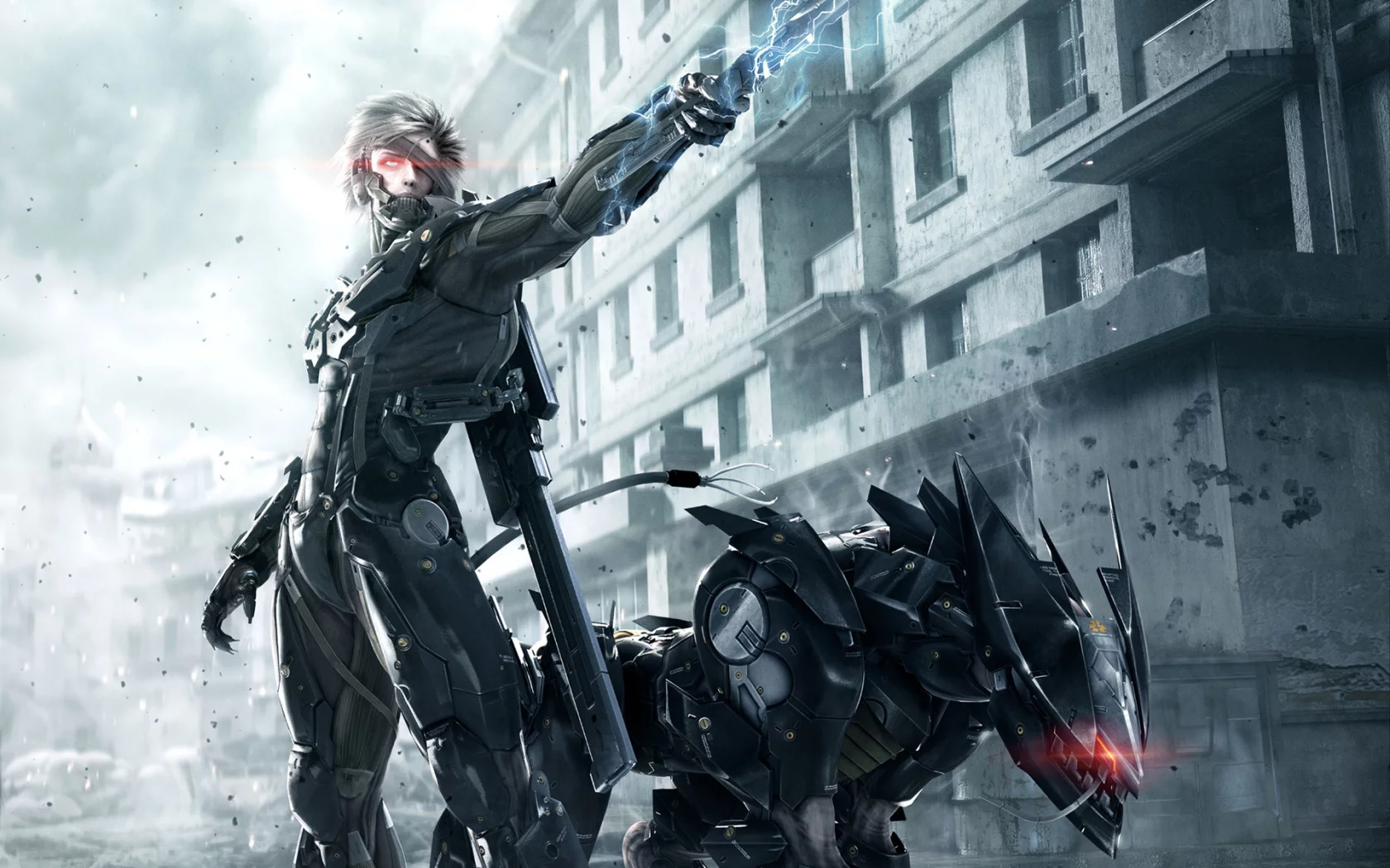 дом, броня, raiden, киборг, metal gear rising revengeance, меч, ниндзя
