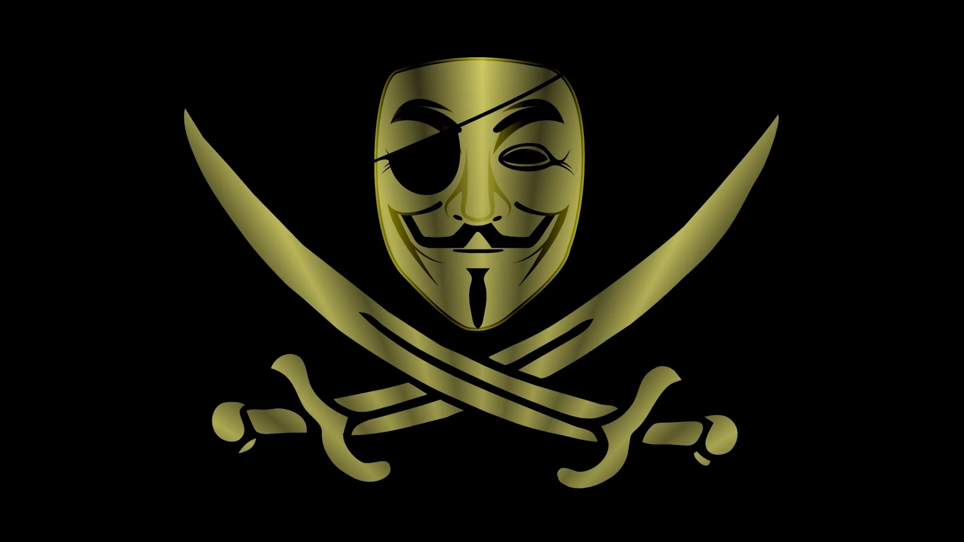 шпаги, минимализм, пират, маска, Anonymous, фон, анонимус
