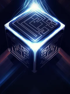 лабиринт, 3d, Куб, lacza, digital art
