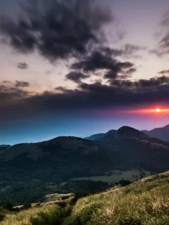трава, горы, китай, холмы, национальный парк, тайвань