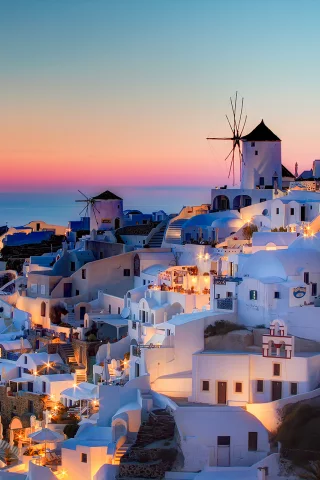 notio aigaio, дома, oia, Греция, закат, szeke photography, санторини