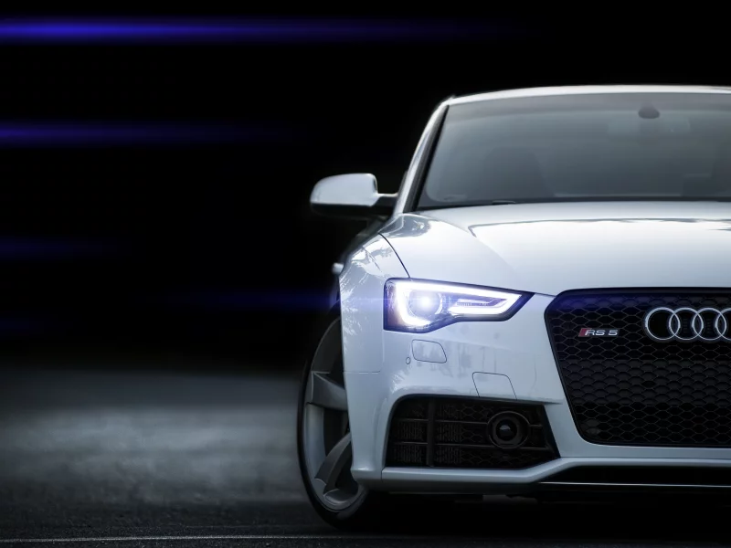 белая, блик, front, rs5, white, ауди, Audi