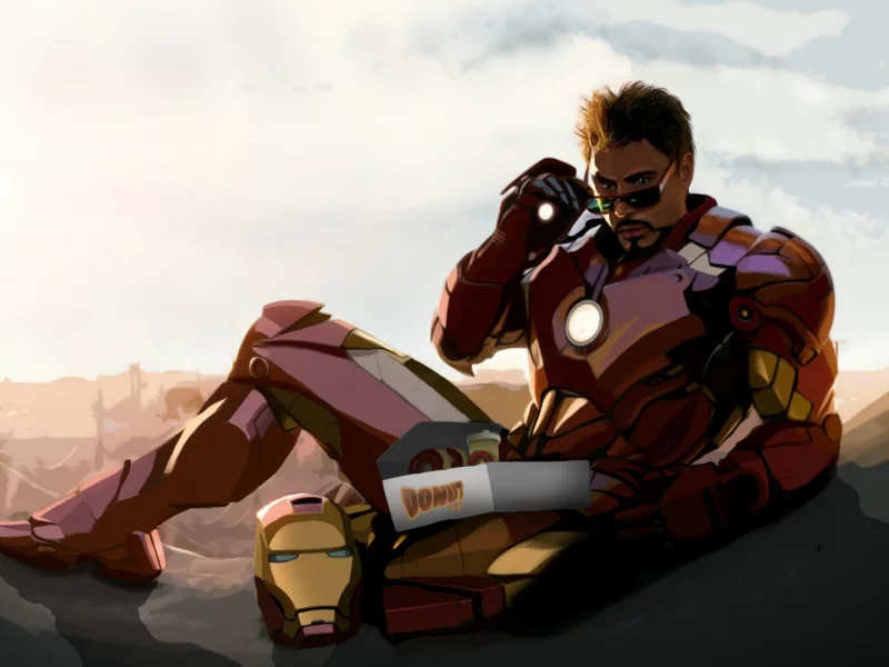 Tony stark, robert downey jr, iron man, fan art