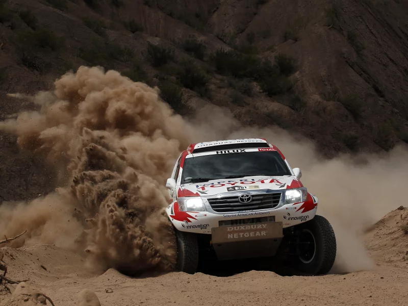 поворот, Toyota, передок, дакар, dakar, hilux, rally, тойота, песок