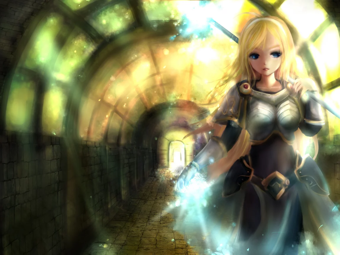 магия, девушка, league of legends, туннель, lux , арт, zhang xiao bo