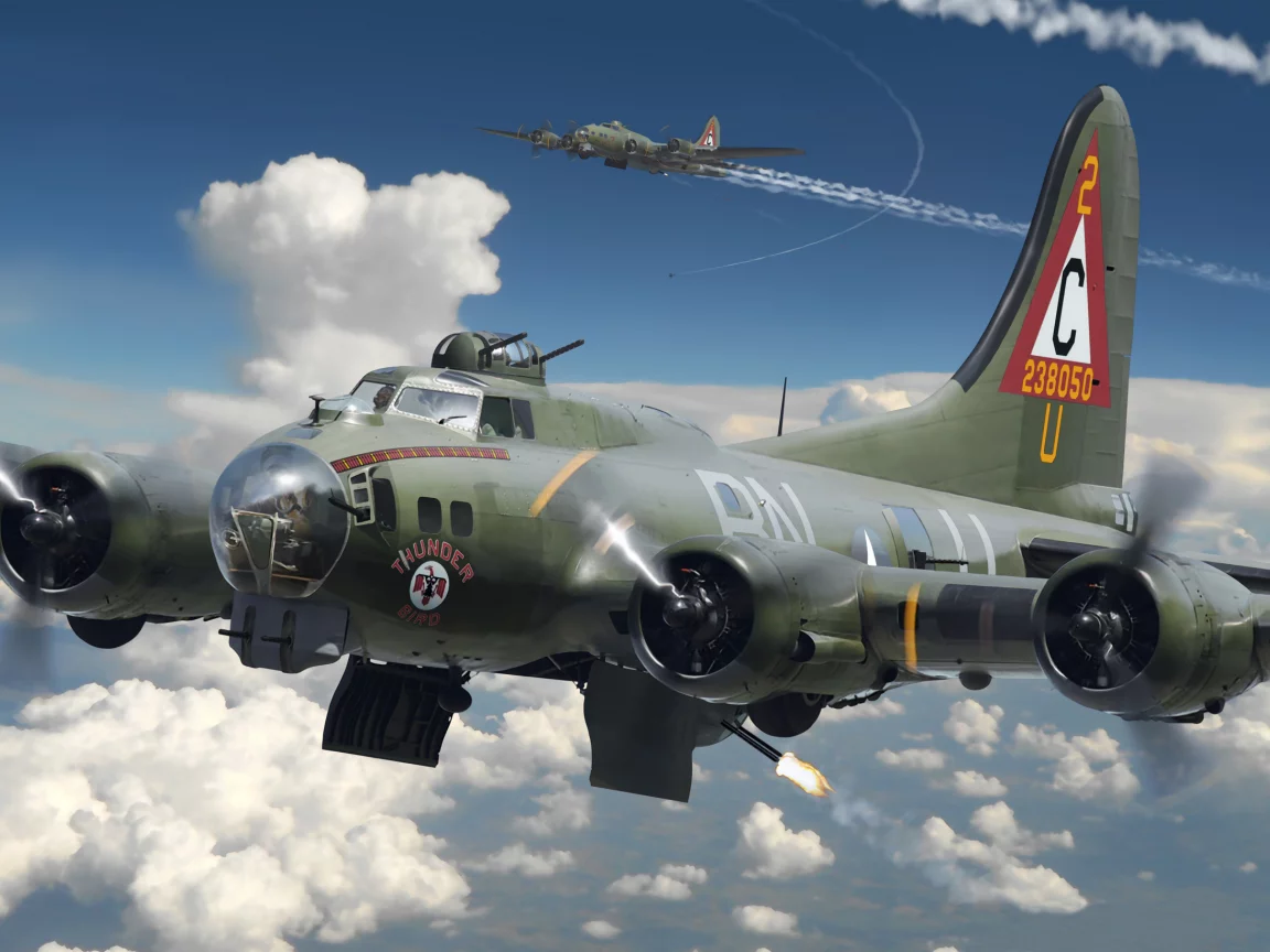 летающая, боинг, самолет, flying fortress, крепость, арт, b-17