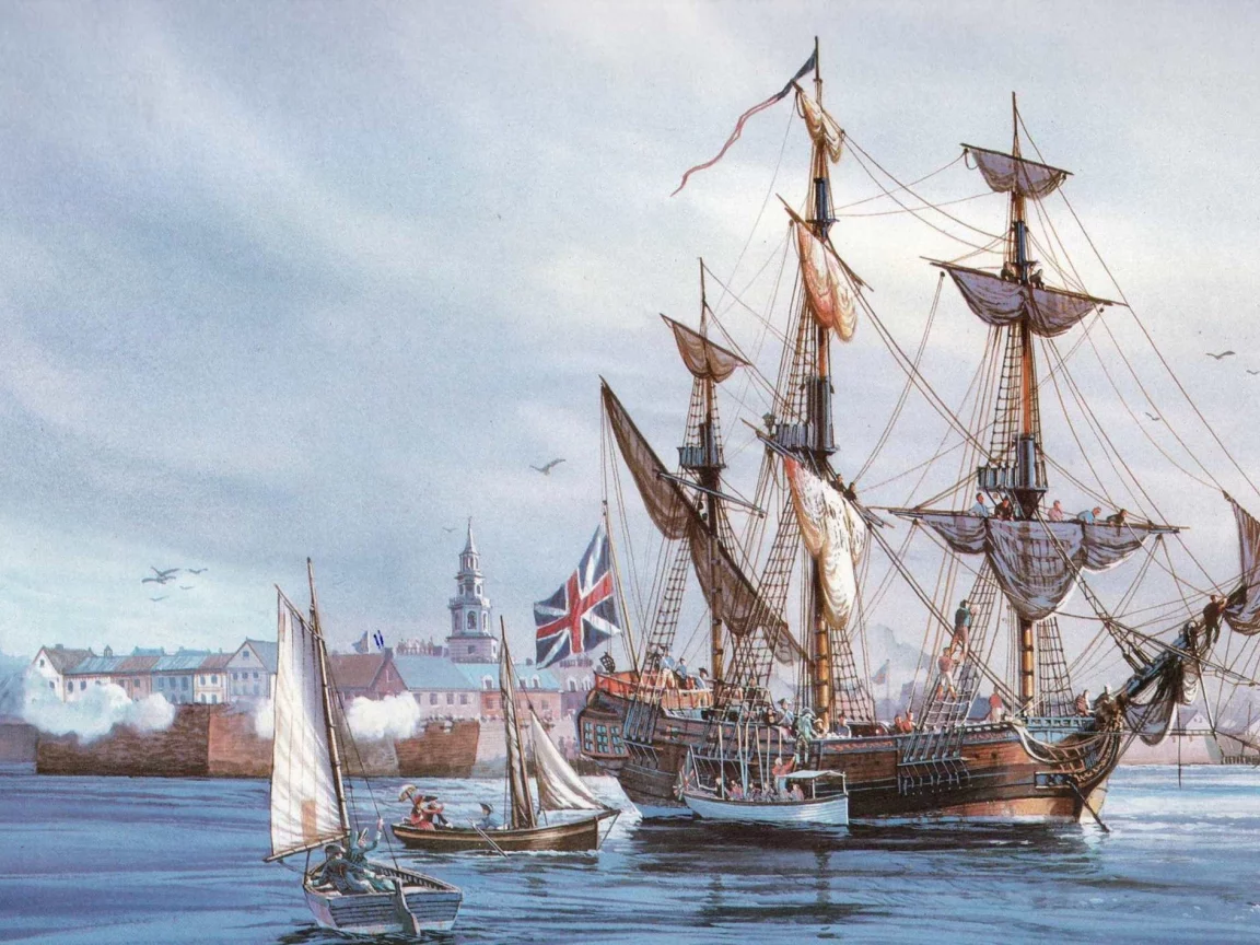 порт, морской, трёхмачтовый, акватория
