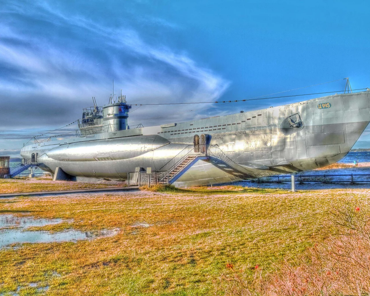 лодка, музейный, u-995, корабль, подводная, флот, submarine