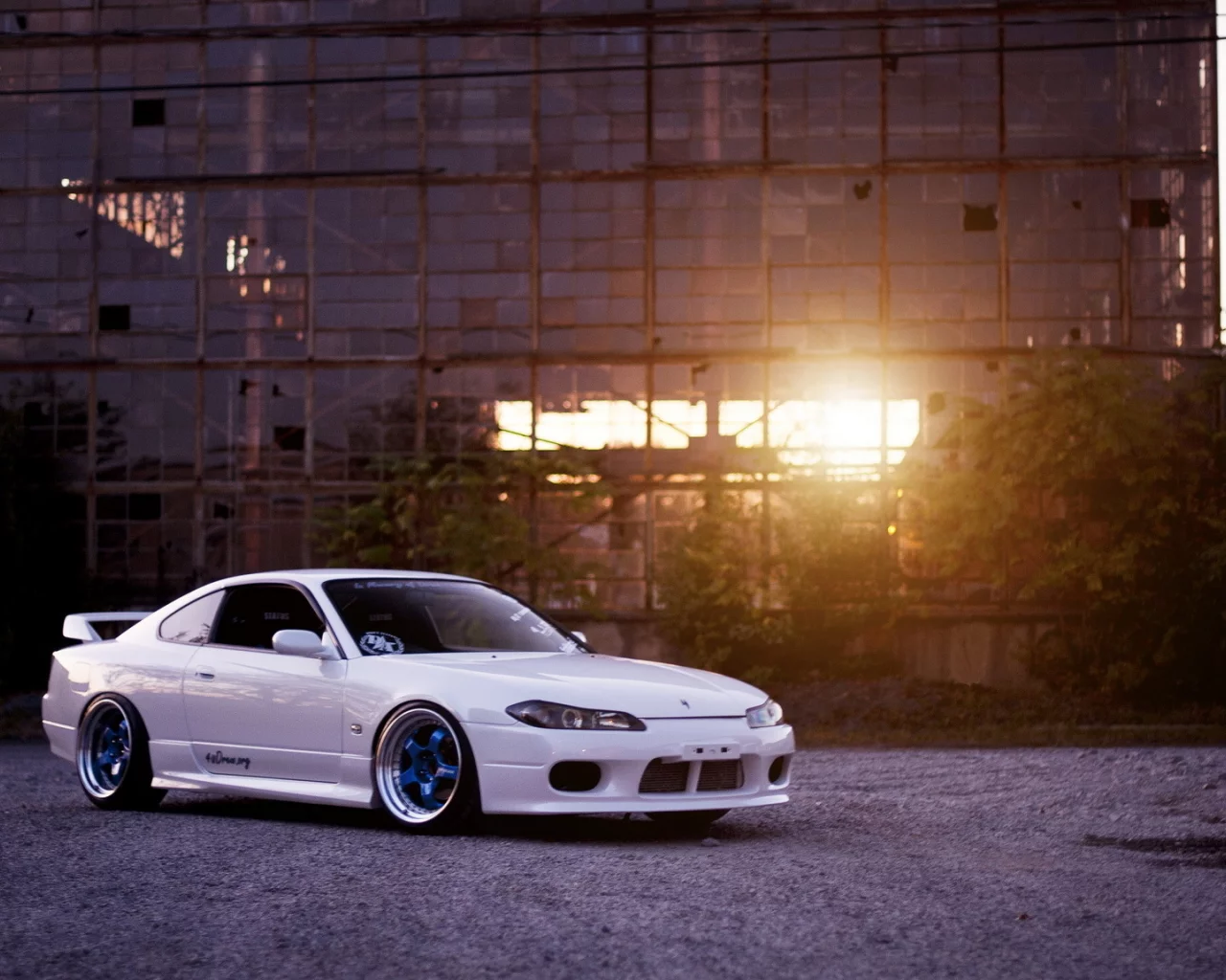 белый, ниссан, silvia, nissan, s15, tuning