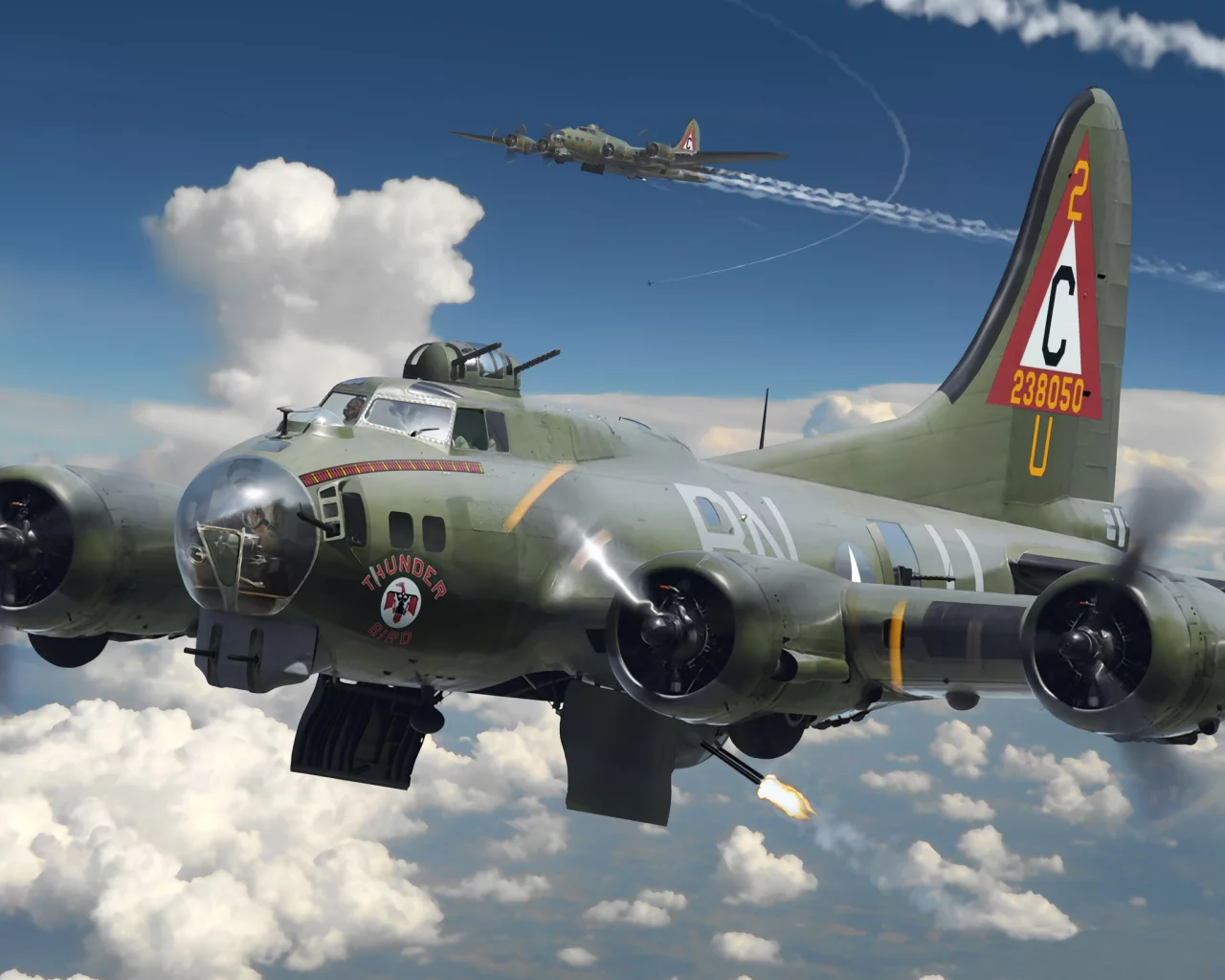 летающая, боинг, самолет, flying fortress, крепость, арт, b-17