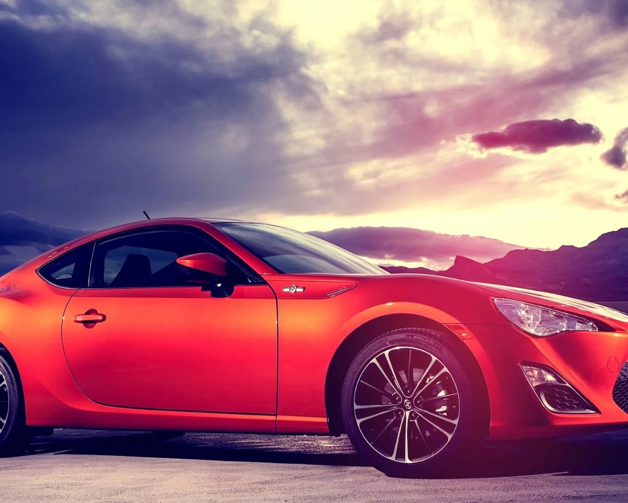 красный, спорткар, subaru brz, субару, car