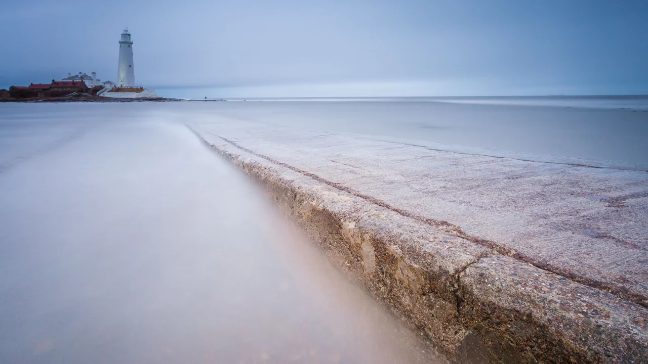 берег, великобритания, маяк, англия, море, штиль