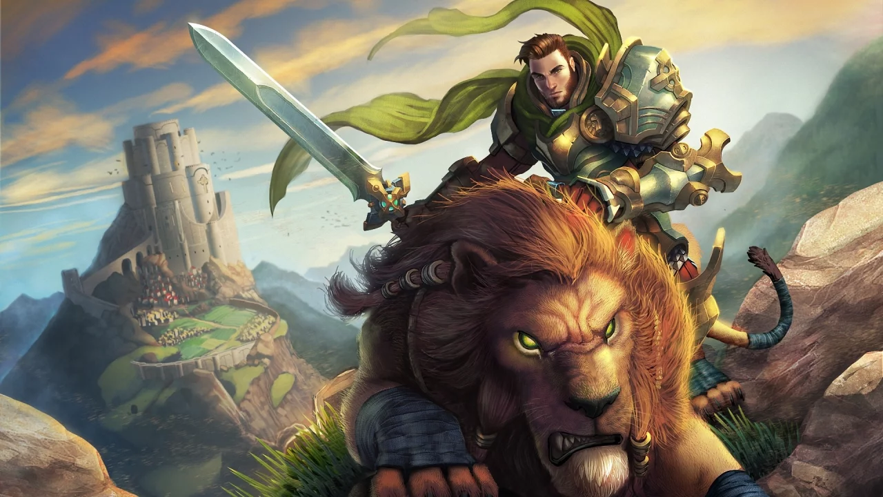 world of warcraft, воин, меч, лев, всадник, хищник, мужчина, арт